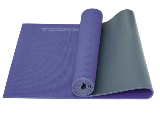 Коврик спортивный Toorx Yoga PVC 173 х 60 х 0,6 см для йоги и фитнеса Viola/Antracite (MAT-177) - фото 1
