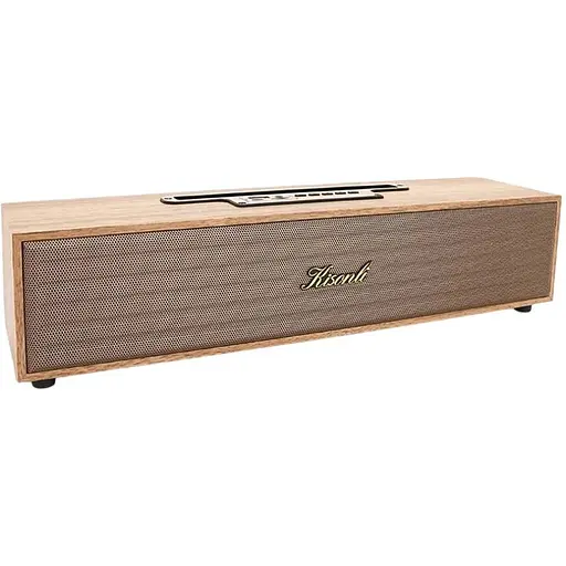 Колонка Kisonli G11A Bluetooth 5.0, 2х5W, 1200mAh, ≥90dB, USB/TF/BT/FM/AUX, DC: 5V/1A, Wooden, BOX, Q20 - фото 1