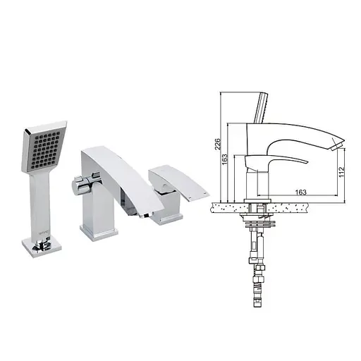 Смеситель для ванны Gappo Jacob G1107 - фото 3