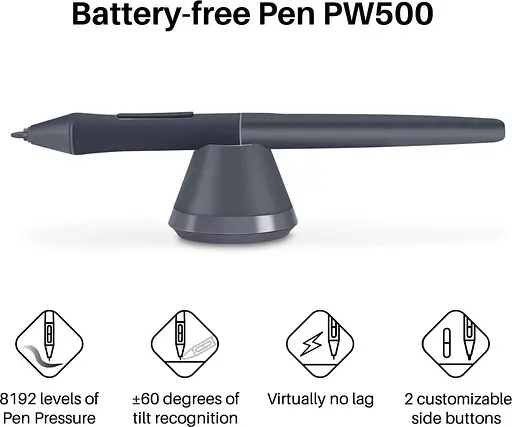 Графический планшет Huion HS611 Space Grey [82331] - фото 7