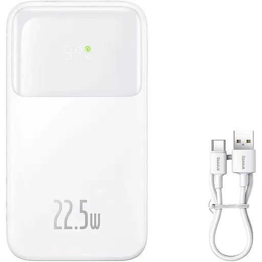 Зовнішній акумулятор Baseus Comet Digital Display 20000mAh 22.5W White PPMD020102 (125032) - фото 7