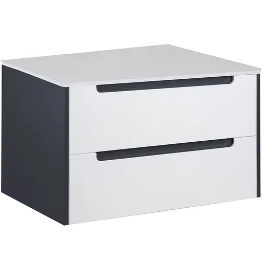 Тумба Мойдодир Paula 80-A ST зі стільницею Білий/графіт - фото 1