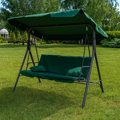 Гойдалка Leobro з подушками на 3 особи Green - фото 1