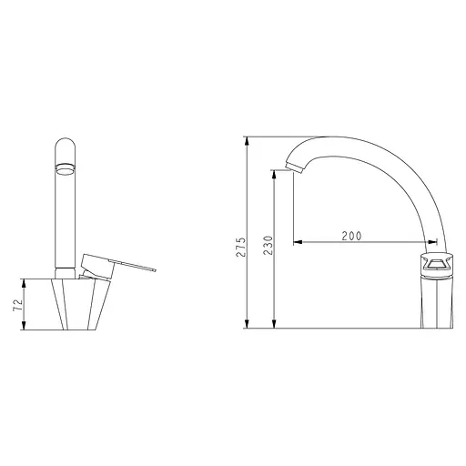 Змішувач для кухні Wezer KIT4A-16 - фото 2