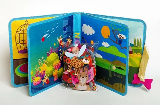 Книга фетрова «Хто де живе?» 25 липучок. Серія Розвивайко (Книжковий Хмарочос) - фото 2