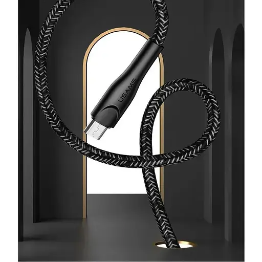 Кабель Usams U41 Braided USB-A to Micro-USB 2A 3m Black [138960] - фото 6