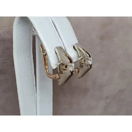 Золотые серьги Гаразд с бриллиантами. 303014 - фото 3