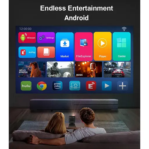 Проектор BYINTEK P19 Pro портативний міні 3D 7800 mAh WiFi Android 9 FullHD 1080 4K - фото 5