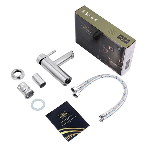 Раковина накладна Adamant QUANTO 100, прямокутна, з сифоном Click-Clack + змішувач (4824296207901) - фото 7