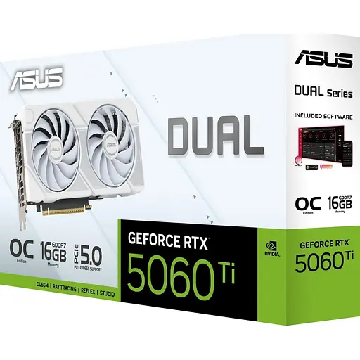 Відеокарта ASUS RTX 5060 TI 16GB Dual OC WHITE (DUAL-RTX5060TI-O16G-WHITE) (GDDR7, 128 bit, PCI-E v5.0 x8) - фото 11
