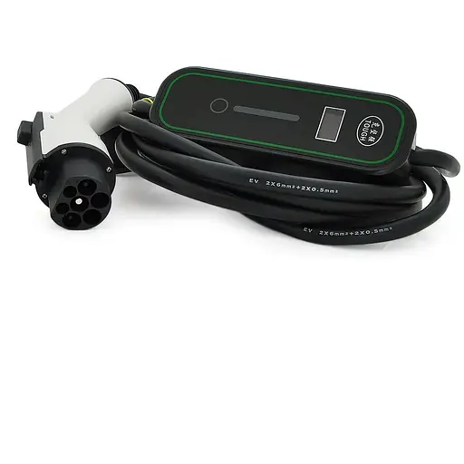 Зарядний пристрій для електромобіля DC: 220V/32A, довжина кабелю 5m, IP67, LED-індикація, з перемикачем, роз'єм GB/T