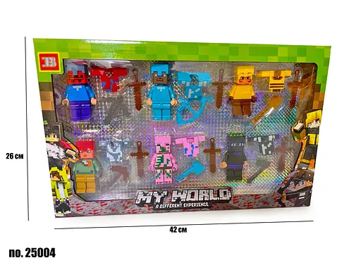 Набор фигурок Майнкрафт, 26x42 см, 25004 - фото 2