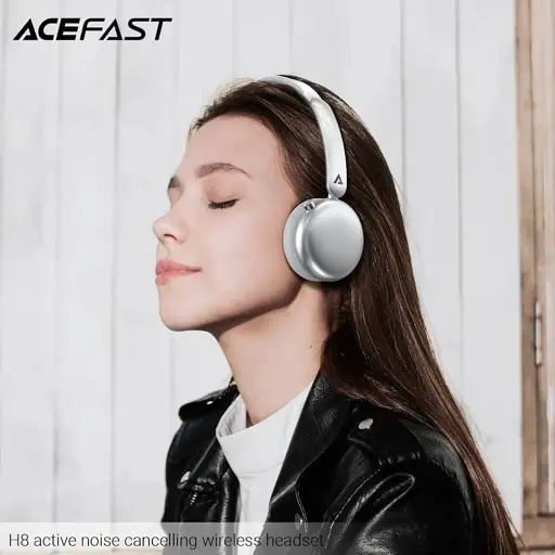 Беспроводные наушники Acefast H8 active noise cancelling wireless headset Silver - фото 5