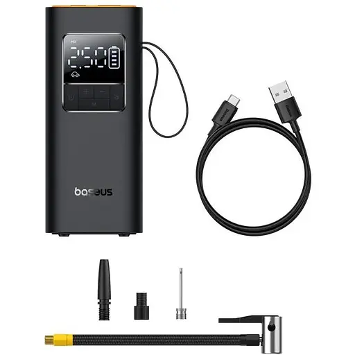 Автокомпресор Baseus SuperMini Pro портативний чорний 4000mAh 50W - фото 3