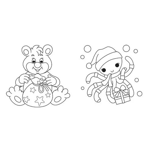 Раскраска детская "Подарки" 1806005, 12 страниц - фото 3