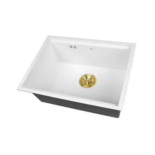 Кухонна мийка під стільницю 1.5 мм із нержавіючої сталі Nett NW-5742, Білий - фото 1