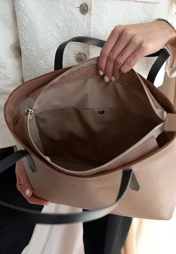 Шкіряний шоппер Walker Mini карамель краст - фото 5