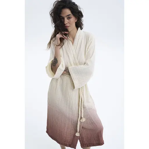 Халат Lotus Home Nitra muslin beige L/XL (svt-2000022351058) - фото 5