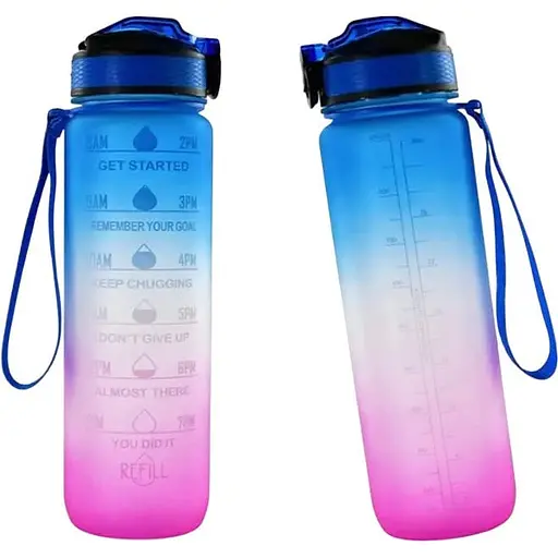 Мотивационная бутылка для воды с временем без BPA Tritan фитнес спорт прогулка bwr 1 л