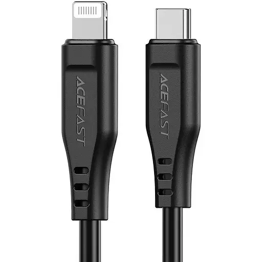 Кабель Acefast C3-01 Type-C to iP 3A 30W TPE TPE разъемы черный