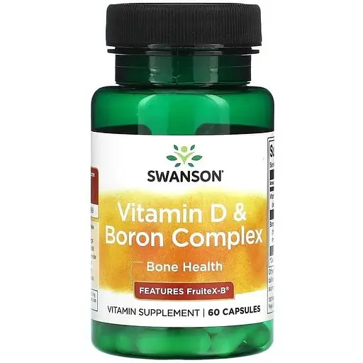 Витамины Swanson Vitamin D Boron Complex 60 caps (1086-2022-09-0925)