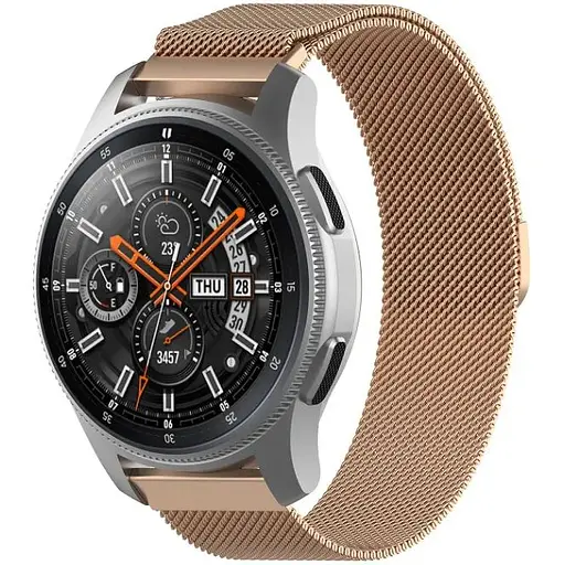 Ремінець DK 20mm Metal Milanese Loop Magnetic для смарт-годинника Huawei, Samsung, Xiaomi (09649) (rose gold) - фото 4