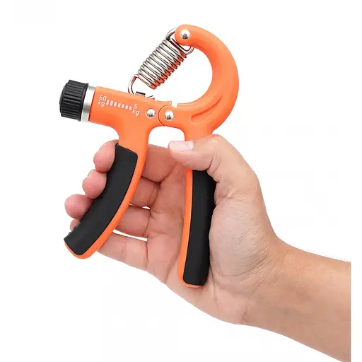 Еспандер кістьовий Cornix 5-60 кг з регульованим навантаженням XR-0143 Orange/Black - фото 2