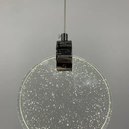 Підвісний дизайнерський світильник з прозорим скляним корпусом у хромі Line.F AA 226-160 CH - фото 5