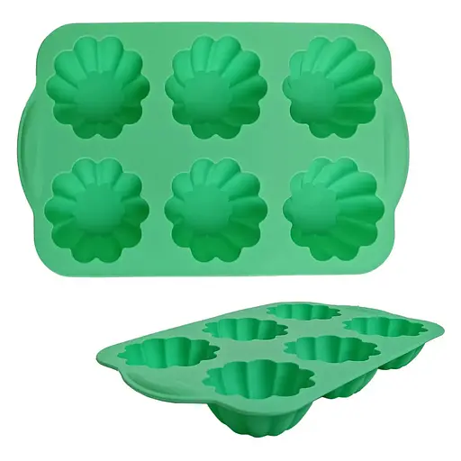 Силіконова форма для кексів на 6 шт. Gusto 26 х 16 х 3 см GT-S-201 (138644)