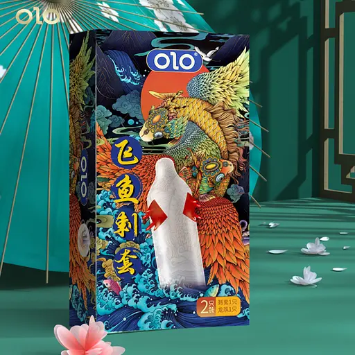 Презервативы стимулирующие с усиками OLO Flying Fish с силиконовой смазкой 18 см 2 шт.