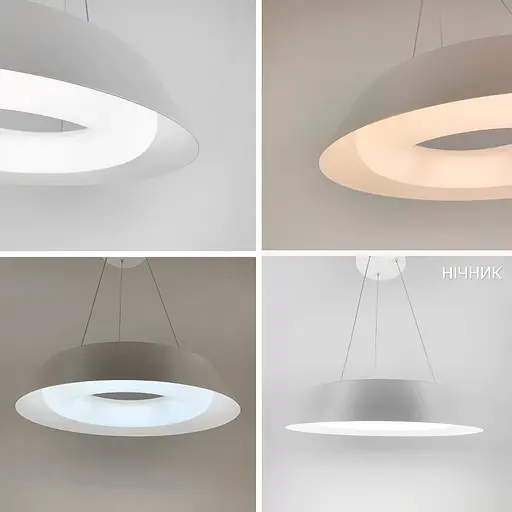 LED світильник підвісний круглий в білому корпусі Line.F 12104 P-500 P WT - фото 2