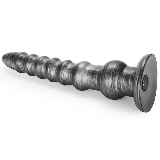 Вибратор King Sized Vibrating Vibrax Slider 12.5" 32.3 см серый - фото 2