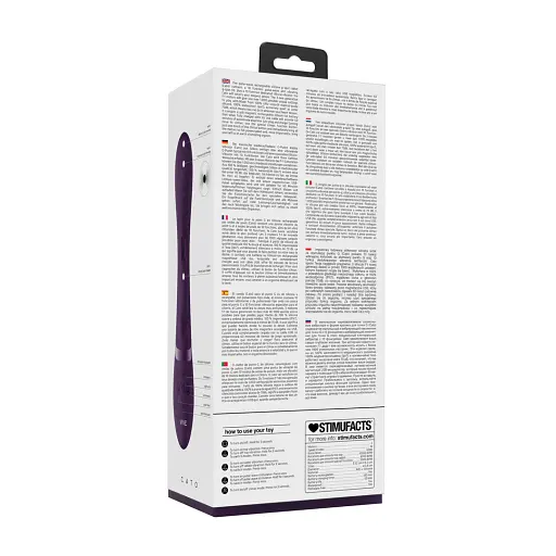 Вібратор-кролик Vive Cato 22 см (фіолетовий) - фото 10