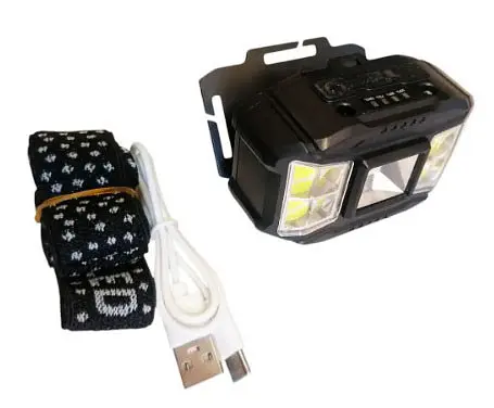 Ультрафиолетовый налобний фонарь с сенсором Hello Cloud с красным синим белым светом 18650 IP44 HC-618S - фото 8