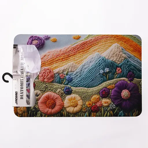 3D-килимок для ванної кімнати з м'якого діатоміту 38×58 (см) вологопоглинальний килимок для дому ванни душу та туалету Yiwu HP-42-33 - фото 4