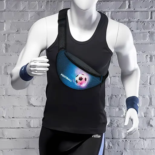Сумка-бананка чоловіча/жіноча Футбол Sport 32×16 см з розширювачем поясна сумка або сумка через плече (02905) - фото 2