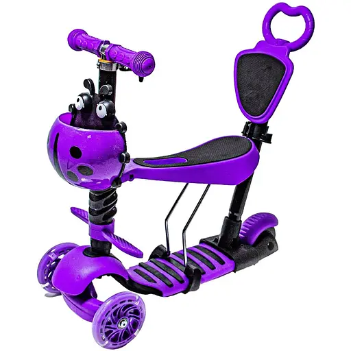 Дитячий самокат Scooter Сонечко 5 в 1 Фіолетовий 000283536