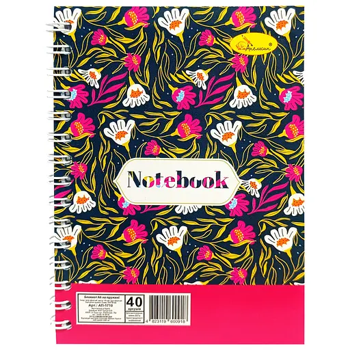 Блокнот А6 Апельсин АП-1710, 40 аркушів, пружина збоку Вид 6 - фото 1