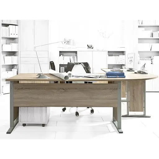 Стол письменный Гербор Офис Лайн BIU 140 Дуб сонома (GRB-1295) - фото 3