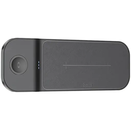 Беспроводное зарядное устройство Hoco CQ6 23W 3в1 черный - фото 1