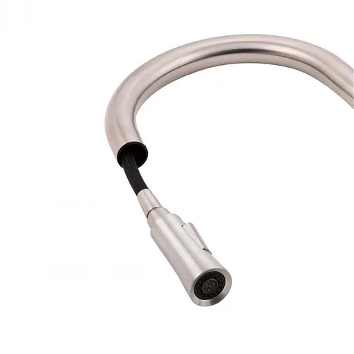 Змішувач для кухні з висувним виливом Qtap Evicka 9135103UN Никель - фото 7