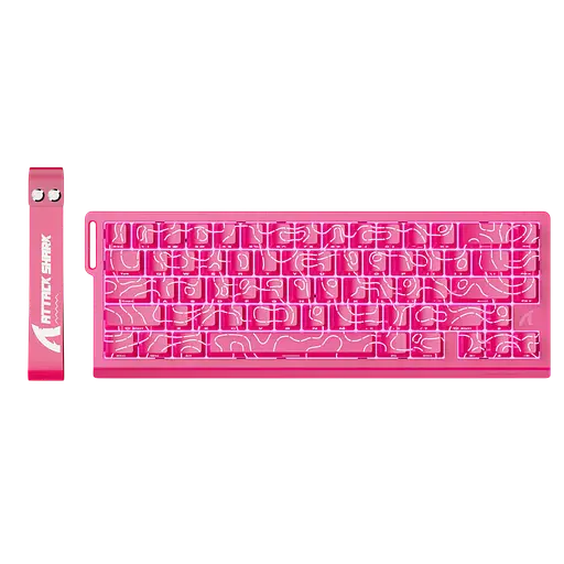 Клавіатура Attack Shark X68 HE Contours Side Printed RGB Pink - фото 1
