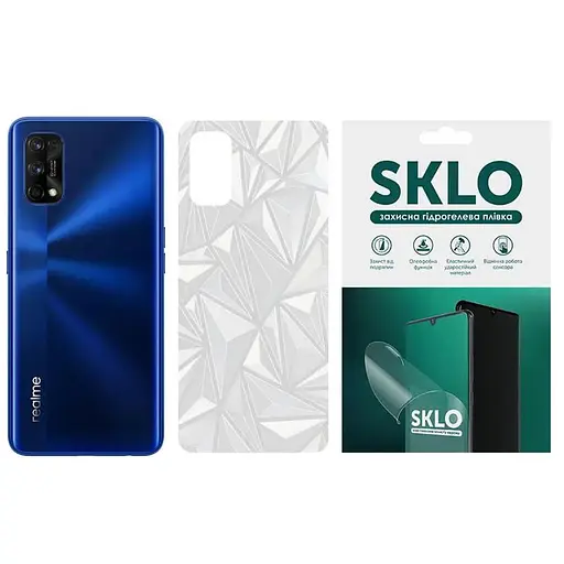 Защитная пленка SKLO Back (тыл) Transp. для Realme 9 5G Прозрачный / Diamonds