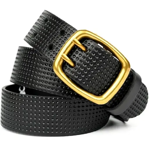 Ремінь шкіряний Sergio Torri широкий з тисненням перфорація 40 мм acs0032071 - фото 1