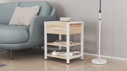 Тумба универсальная Вивьен 1/2 50x41x40 ДСП белый Дуб Сан-Марино 16мм FRD-104128 - фото 5