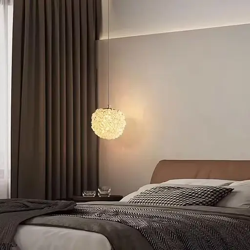 Підвісний світильник куля із декоративного каміння d13 см | Арт. A 886/1 FGD | Line F - фото 4