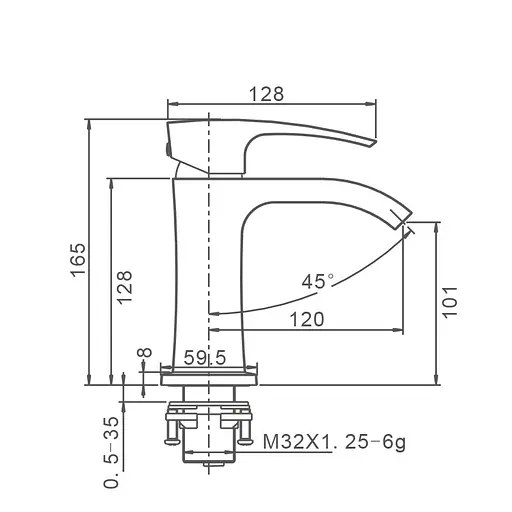 Змішувач для умивальника Gappo G1007-9 збройова сталь Графітовий хром - фото 5