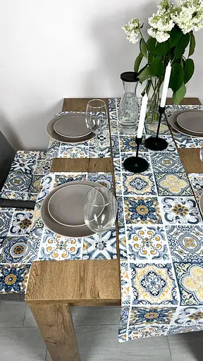 Комплект Доріжка водовідштовхувальна Вітраж плитка синя 340х40 см 4 шт. - фото 6