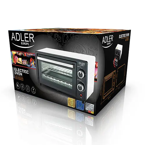 Електрична піч духовка Adler AD 6003 об'єм 9 л потужність 1400 Вт - фото 4