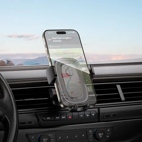 Автодержатель Borofone BH131 Follower one-button car holderair outlet черный - фото 4